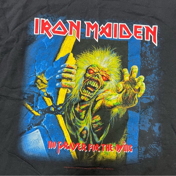 Vintage Iron Maiden Shirt Mens XL? Black No Prayer For The Dying Tee Band - Picture 5 of 7
